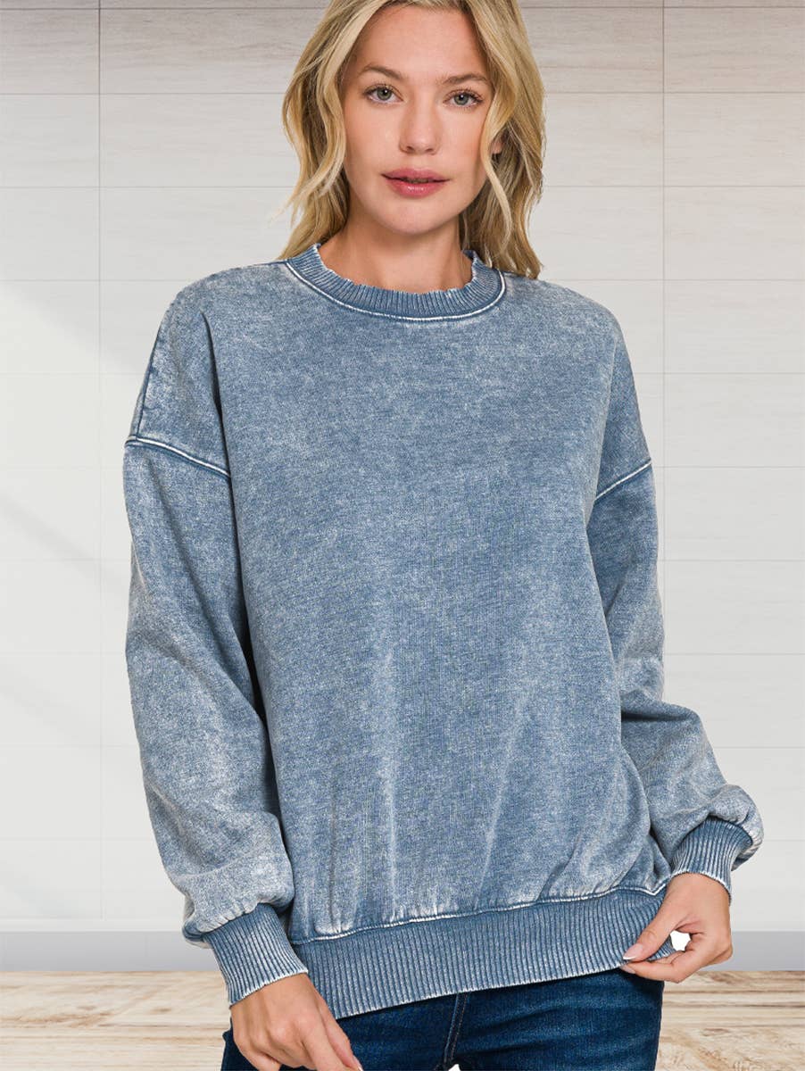 42POPS – Sweatshirt - Mulher por atacado – ',.._ Sweatshirt de Lã Polar Snow Wash1