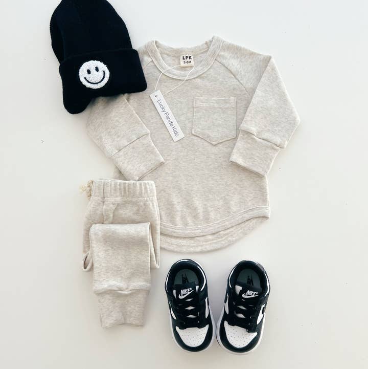 Lucky Panda Kids - Wholesale Lounge Set - Kids - Lounge Set | Oatmeal0