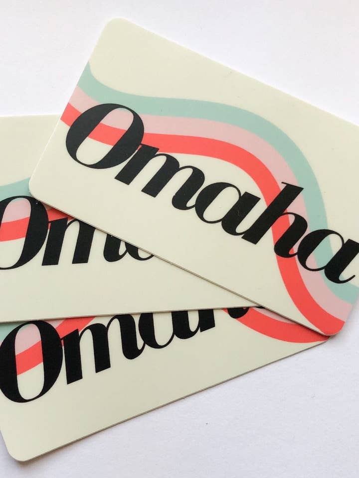 Retro Omaha | Klistermärke för bärbar dator för wholesale av Courtney Going Places