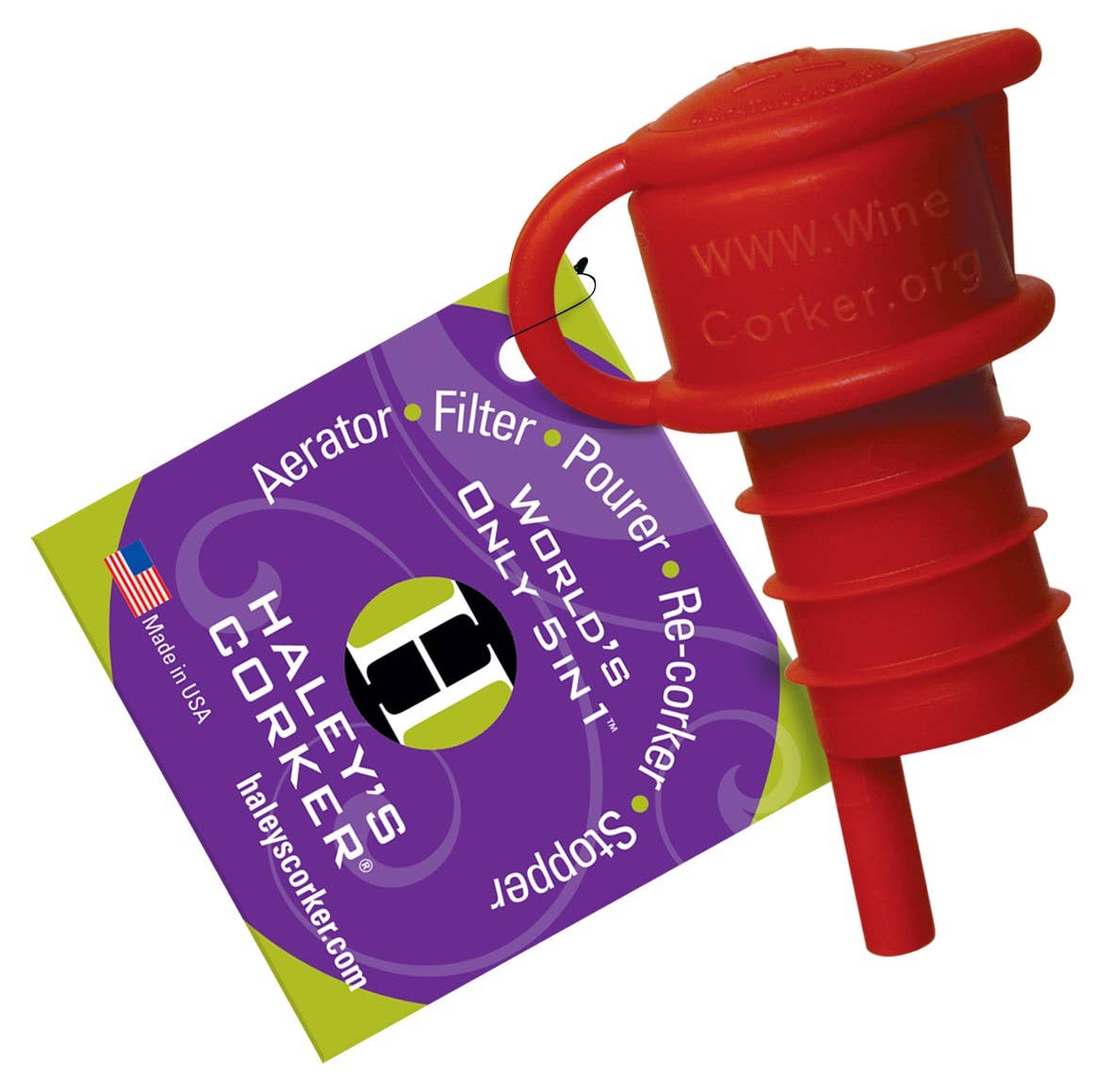 Haley's Corker - Wholesale Wine Tool Set - Original Haley's Corker - Hang Tag WITHOUT POP Display4