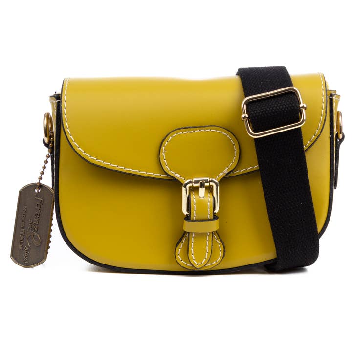 Borsa a tracolla Anghiari. Pelle autentica finitura Ruga per la vendita all'ingrosso da parte di FIRENZE ARTEGIANI