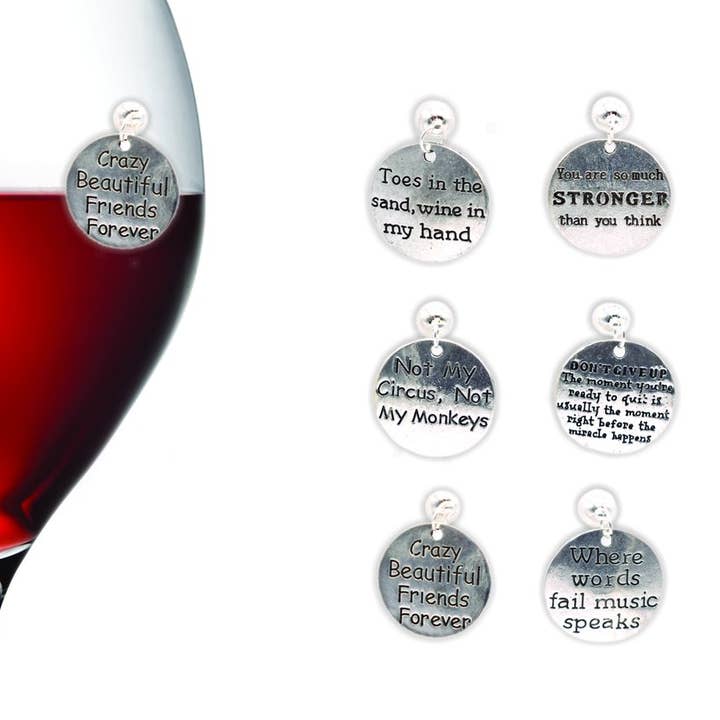 Going Stemless Magnetic Cocktail Charms - Wholesale Wine Charm - Friends 4Ever Collection