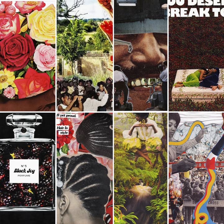 City and Flower Collage - Wholesale Poster - Retro Collage Variety Pack