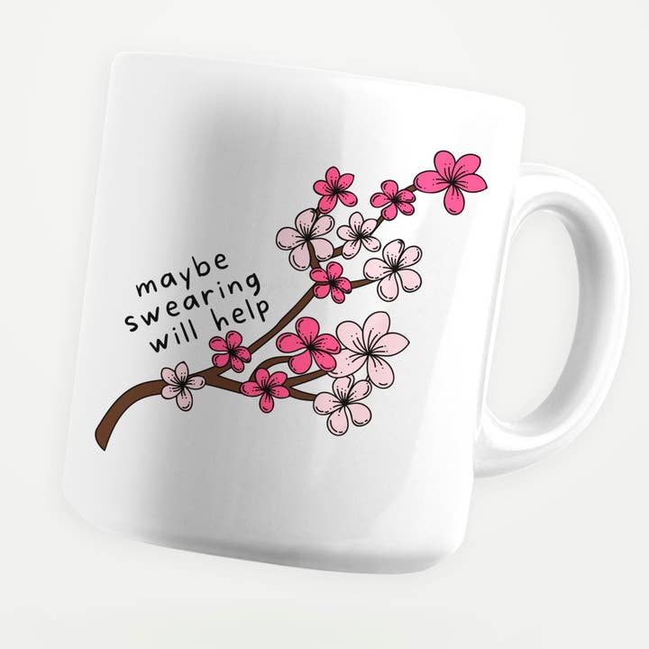 Tazza da caffè Maybe Swearing Will Help, 33 ml per la vendita all'ingrosso da parte di Sticker Bull