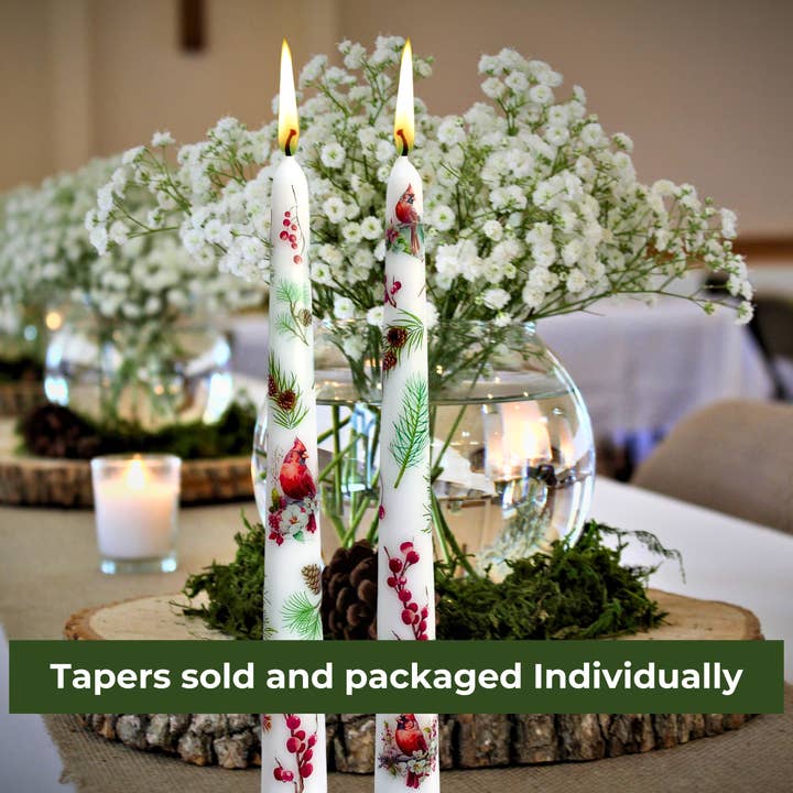 Designs by Michaela – Engroshandel Stearinlys/lysestage – Red Cardinal Christmas Taper Candle Boligindretning
