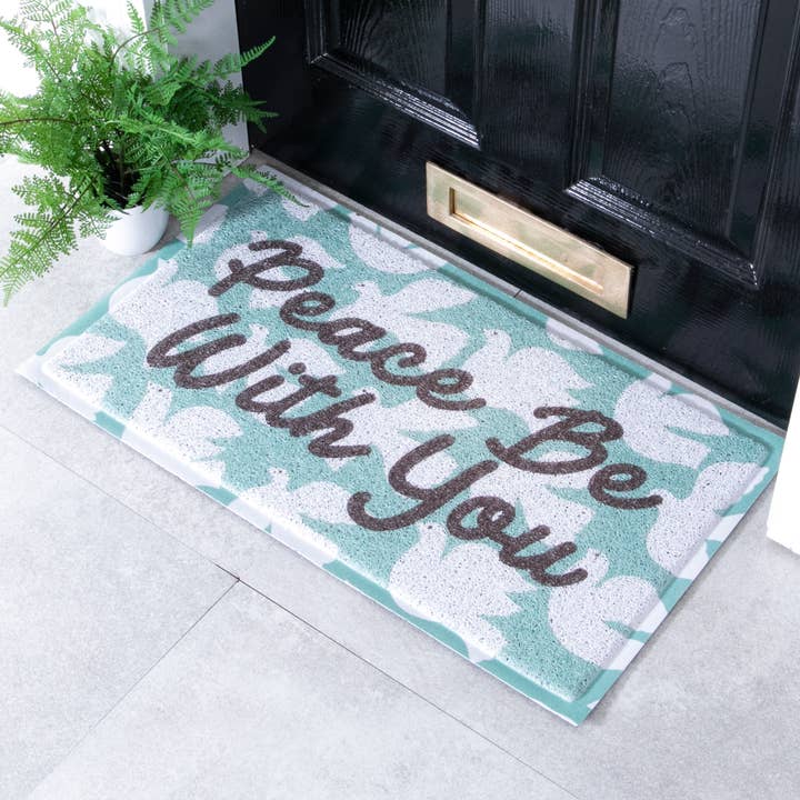 Peace Be With You deurmat (70 x 40 cm) voor wholesale door Artsy Mats