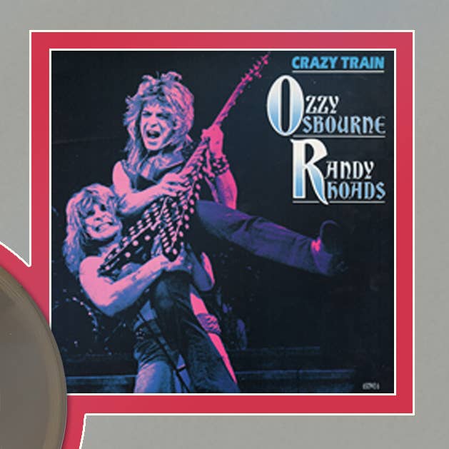 Gold Record Outlet - Wholesale Wall Accent - Ozzy Osbourne Crazy Train Framed Gold 45 Display1