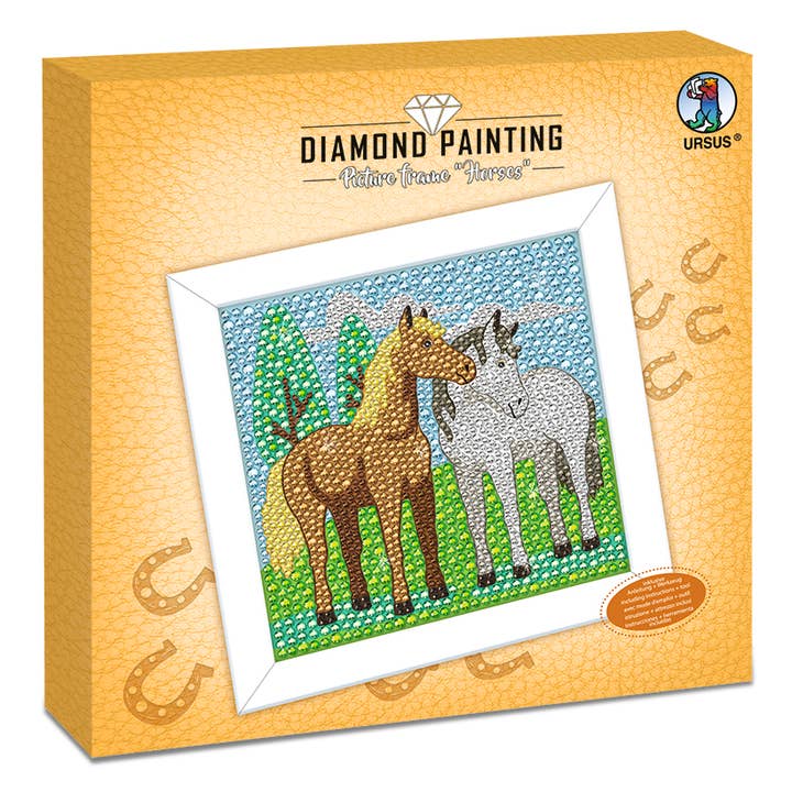 Diamond Painting Picture Frame “Horses” for wholesale by URSUS® / Buntpapierfabrik Ludwig Bähr GmbH & Co. KG