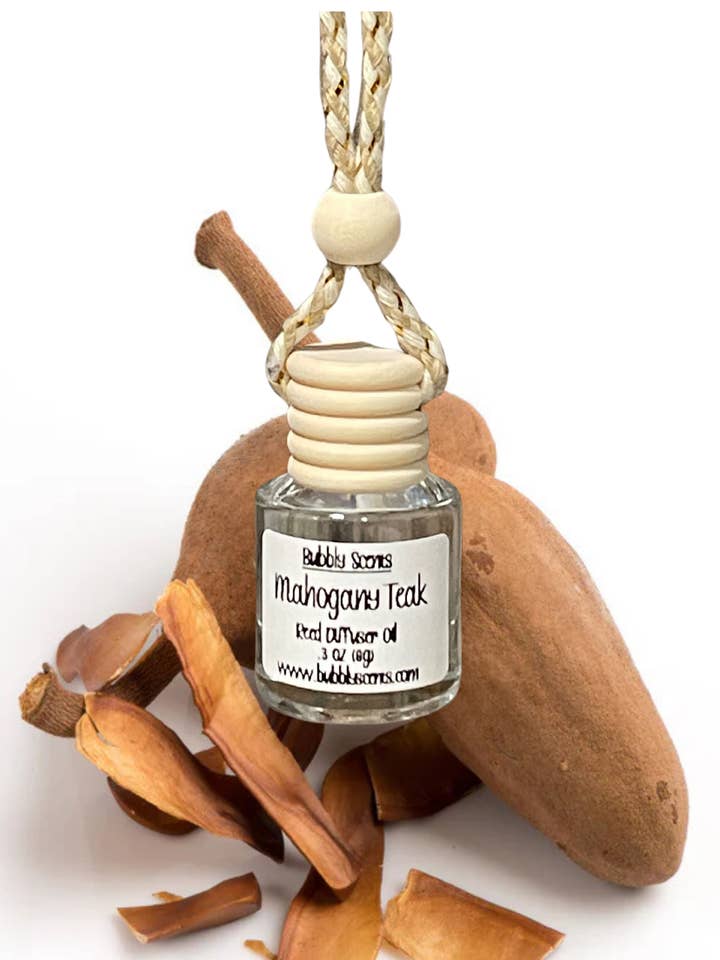 Mahogany Teak-Hanging Car Freshener-Car Freshener-Car Scents for wholesale by Bubbly Scents