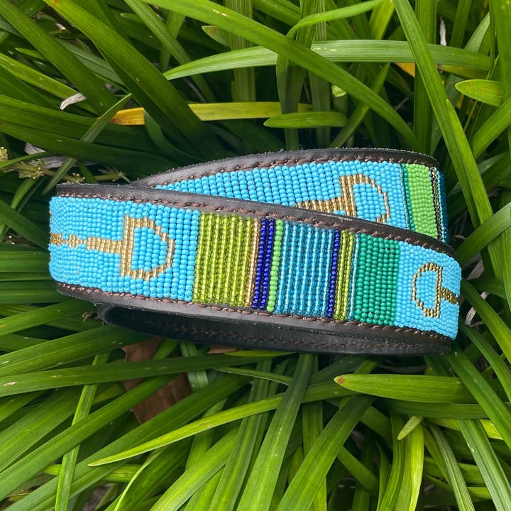 TKC Peacock Bits Belt - Wide Width Brass Buckle for wholesale by The Kenyan Collection Inc. dba TKC Inc