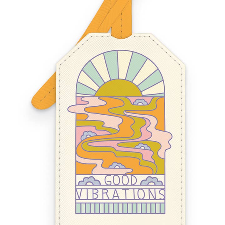 Studio Oh! - Wholesale Luggage Tag - Good Vibrations Slide-Out Luggage Tag