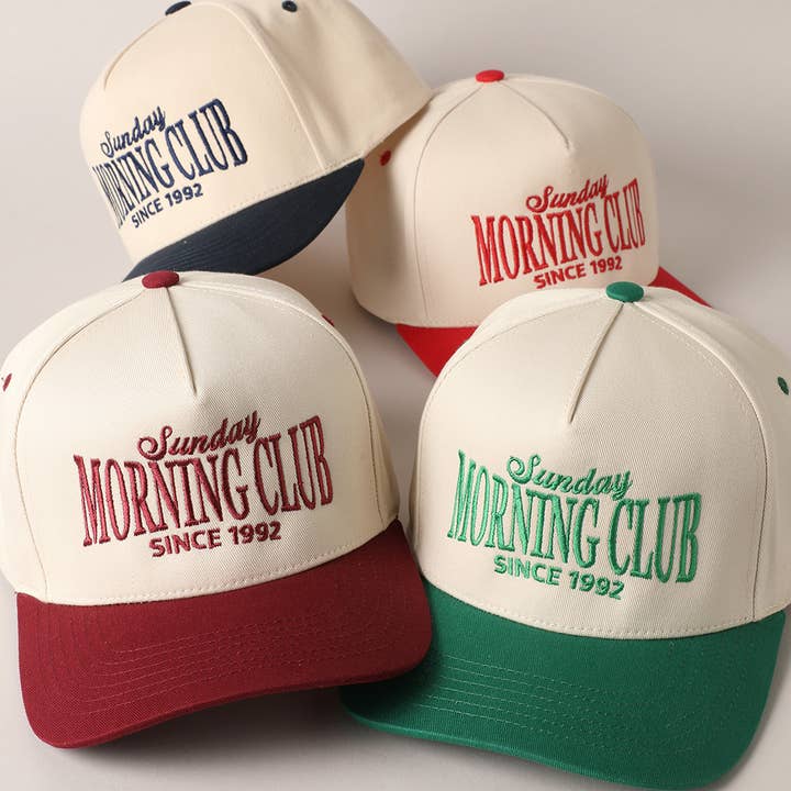 Fashion City - Wholesale Trucker Hat - Unisex - Sunday Morning Club Two-Tone Trucker Hat14