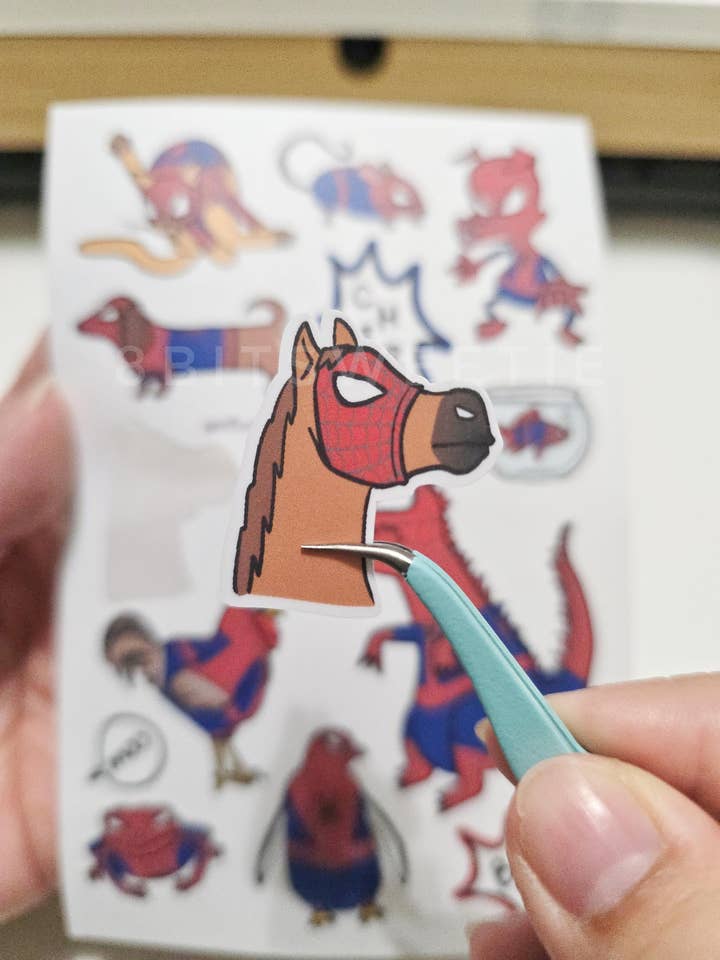 Spider Comic Book Animal Zoo Farm Sticker Sheet for wholesale by 8bitsweetie