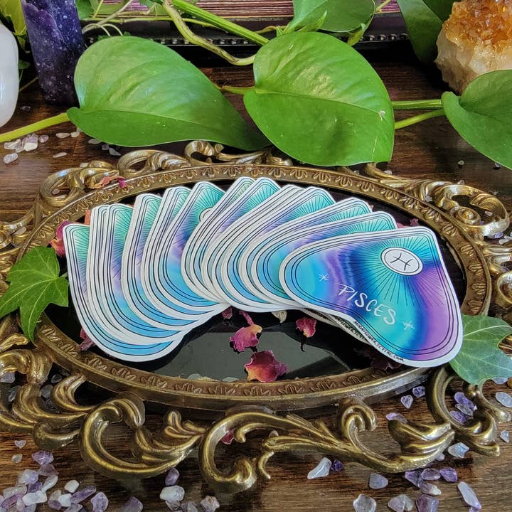 Pisces Planchette Sticker for wholesale by Moonflower Scythe