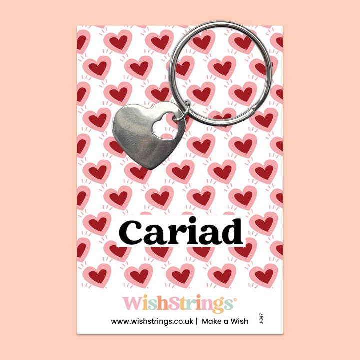 Cariad, galés - Llavero de corazón - J347 para venta al por mayor de WishStrings