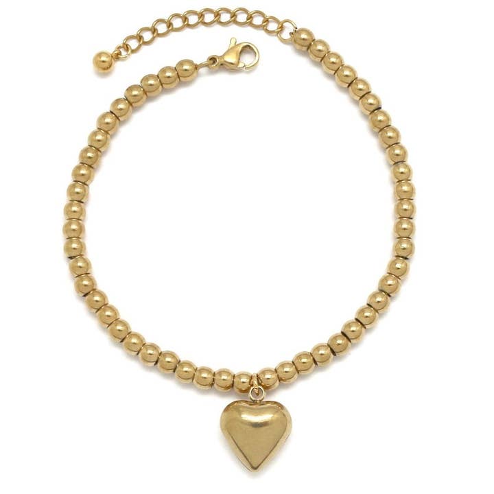 Bracelet Cœur en Or Simple - B4-033 pour la vente par LIZOU