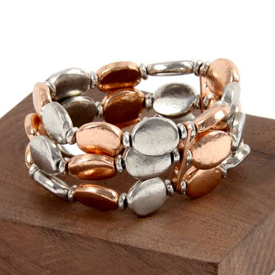 Manchette élastique plate à 3 lignes pour la vente par Pink House Imports