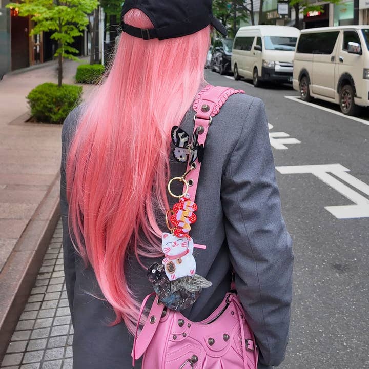 Solar Eclipse - Wholesale Keychain - Women's - Hand-painted Lucky Cat Bag Charm & Keychain | Eco-Friendly9