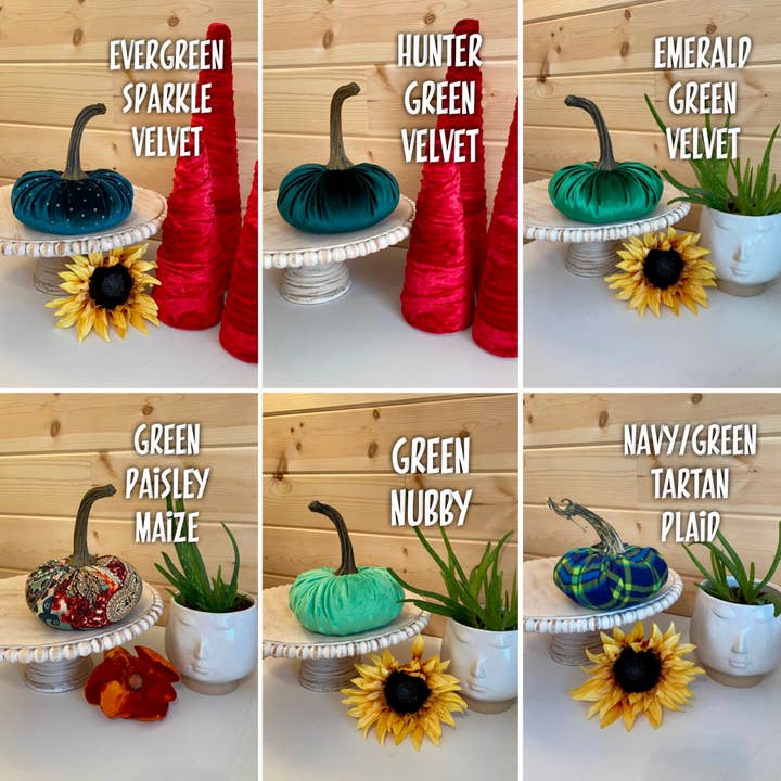 Leanne Bruce Co. - Wholesale Decorative Tabletop Object - Fabric Pumpkins LARGE Fall to Summer Colorful Home Decor 6