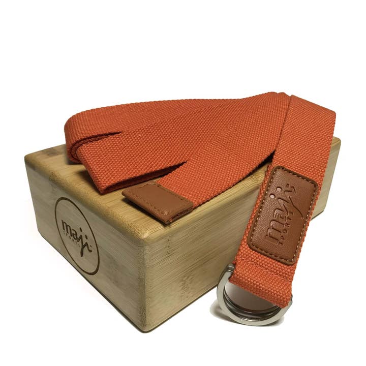 JupiterGear - Wholesale Yoga Strap/Band - Maji Sports Bamboo Yoga Block & Strap Combo3
