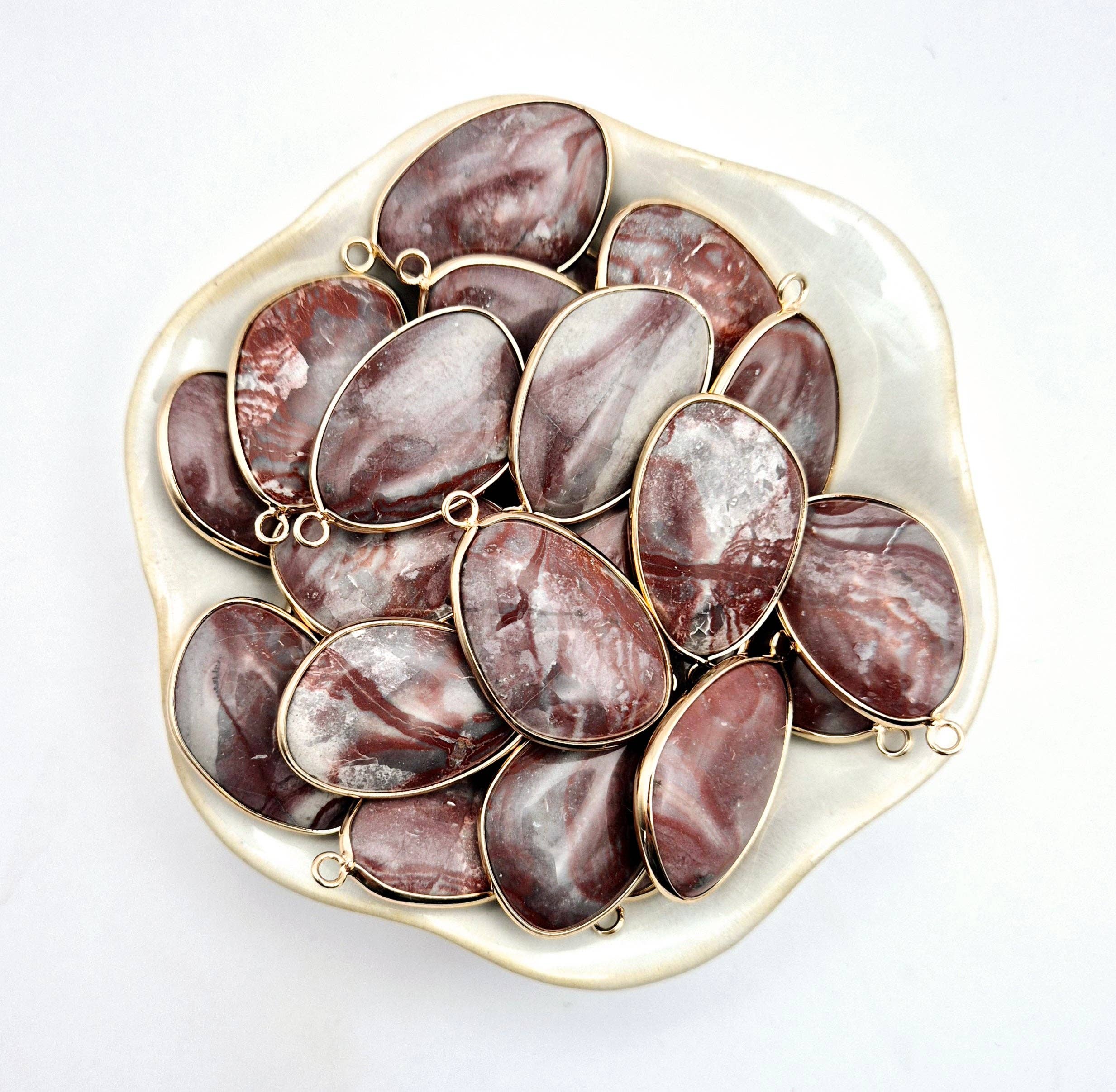 Moonlight Gemstones – wholesale Pendant/charm necklace – Gold color Agate Necklace with 25mm pendant4