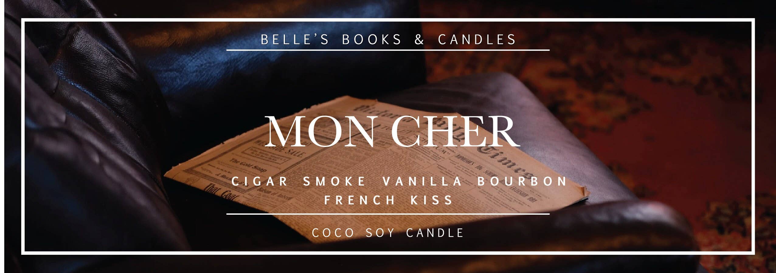 Belle's Books & Candles - Wholesale Jar/filled candle - Mon Cher Coconut Soy Candle | Bourbon Candle0