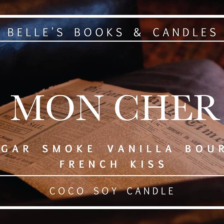 Belle's Books & Candles - Wholesale Jar/filled candle - Mon Cher Coconut Soy Candle | Bourbon Candle