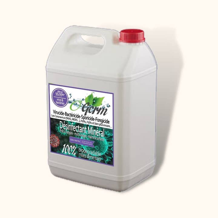 NATURAL CLEAN – Großhandel Multi-Oberflächenreiniger – 100% mineralisches Desinfektionsmittel — 5 l gebrauchsfertig