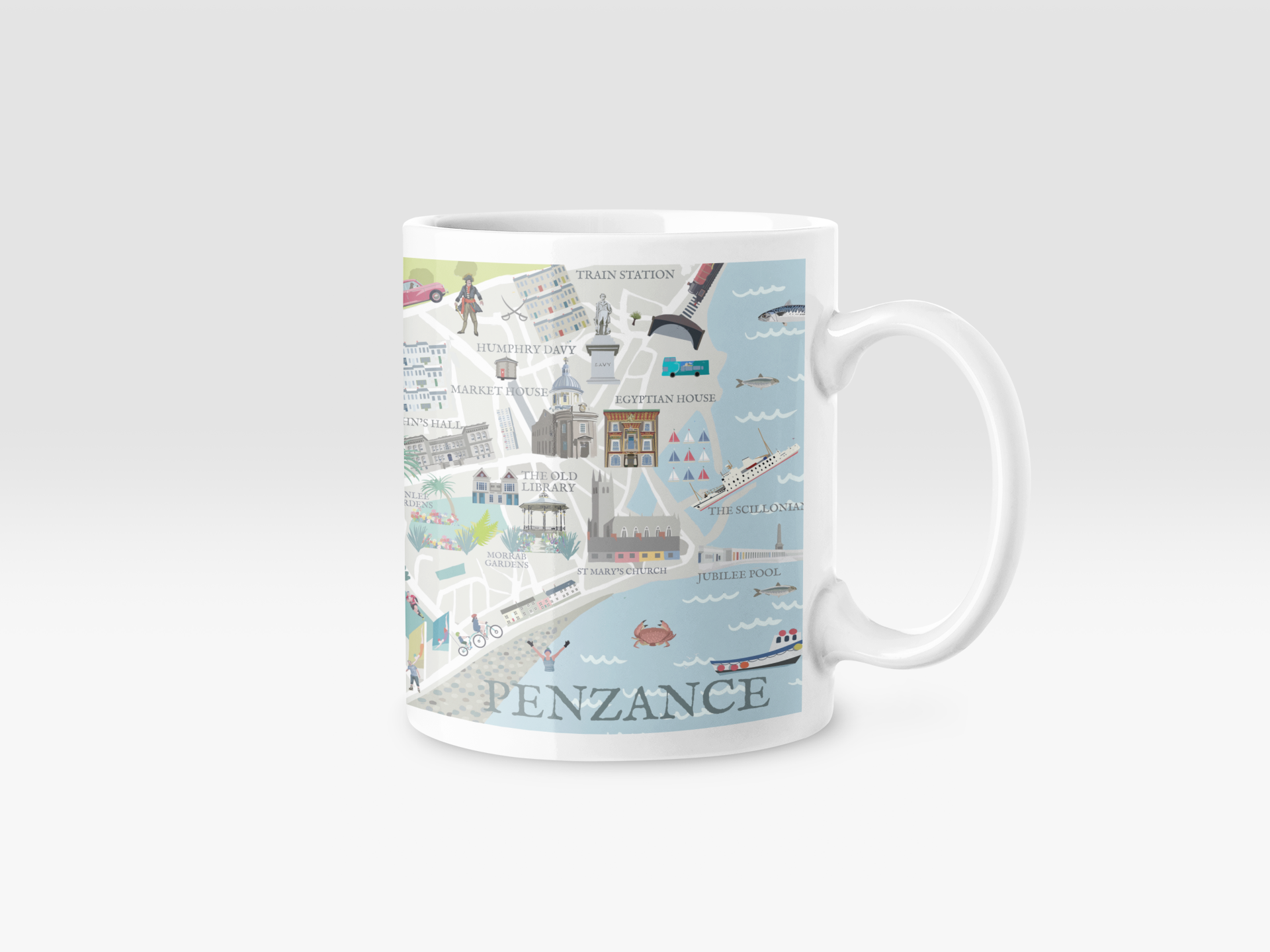 Betty Boyns Designs – wholesale Coffee mug – ILLUSTRATED MAP MUGS43