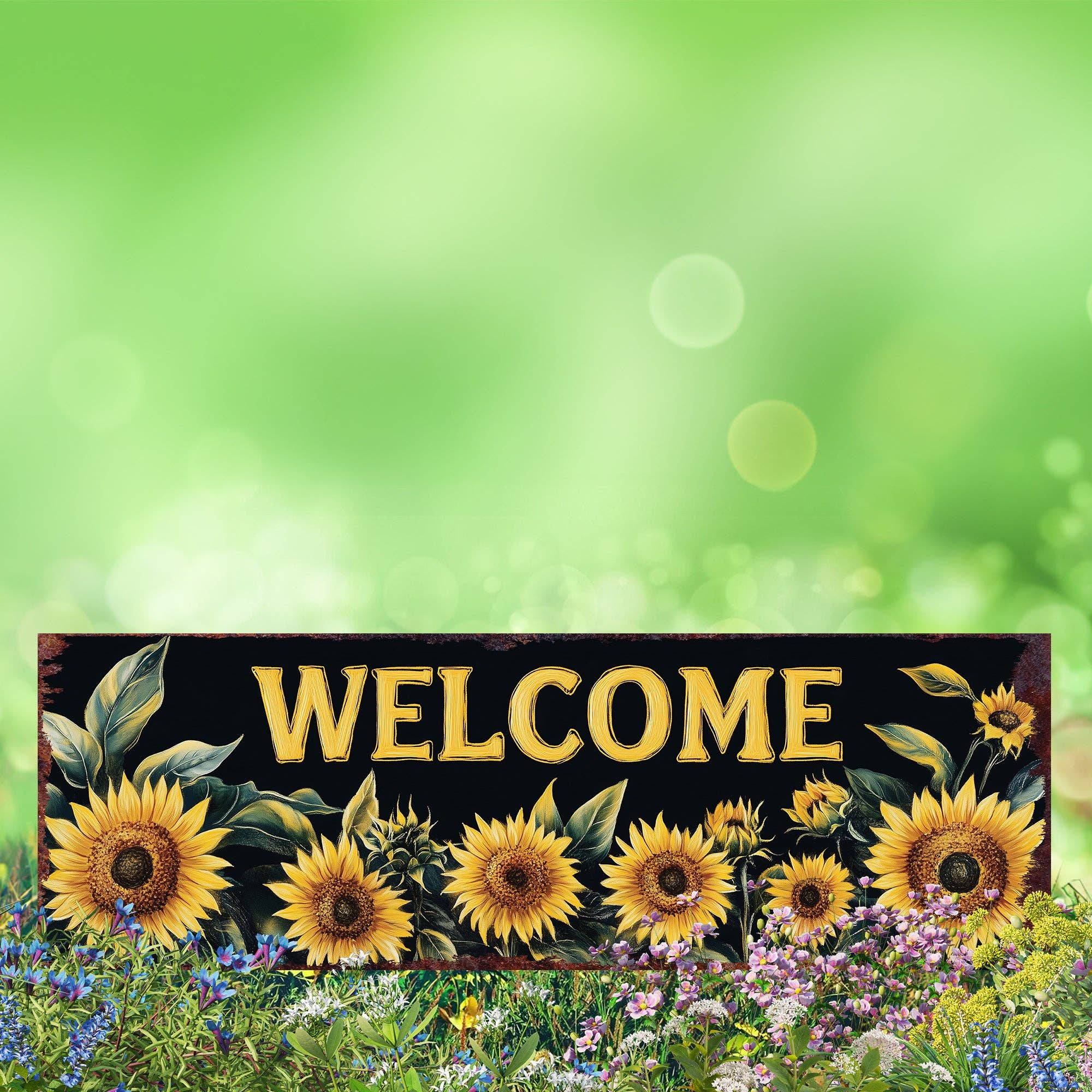 TX USA Corporation – wholesale Gräspiggar – Sommar Solros Välkommen Trädgårdsstake | Rustik Bondgård Utomhusdekor Skylt6