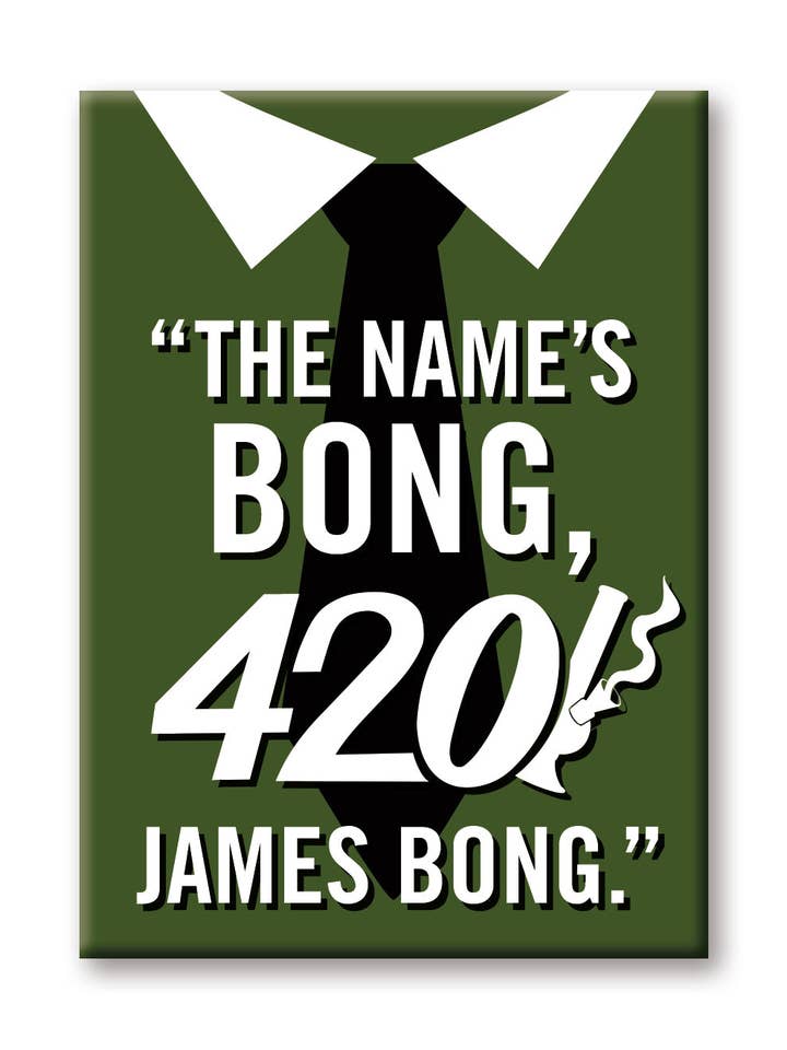 Weed - James Bong Flat Magnet (2.5" x 3.5") for wholesale by Great Stuff Novelties (GSN) by NMR Brands