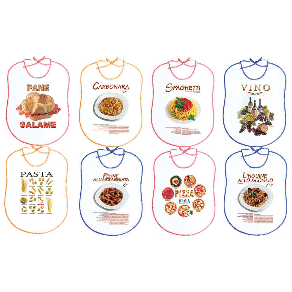 Almatex srl - Wholesale Apron - RECIPE line bib 45x60 cm with printed laces0