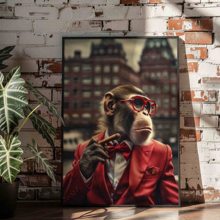 Costume Rouge Soprano | Impression d'Art Mural Singe Unique pour la vente par Belter Prints