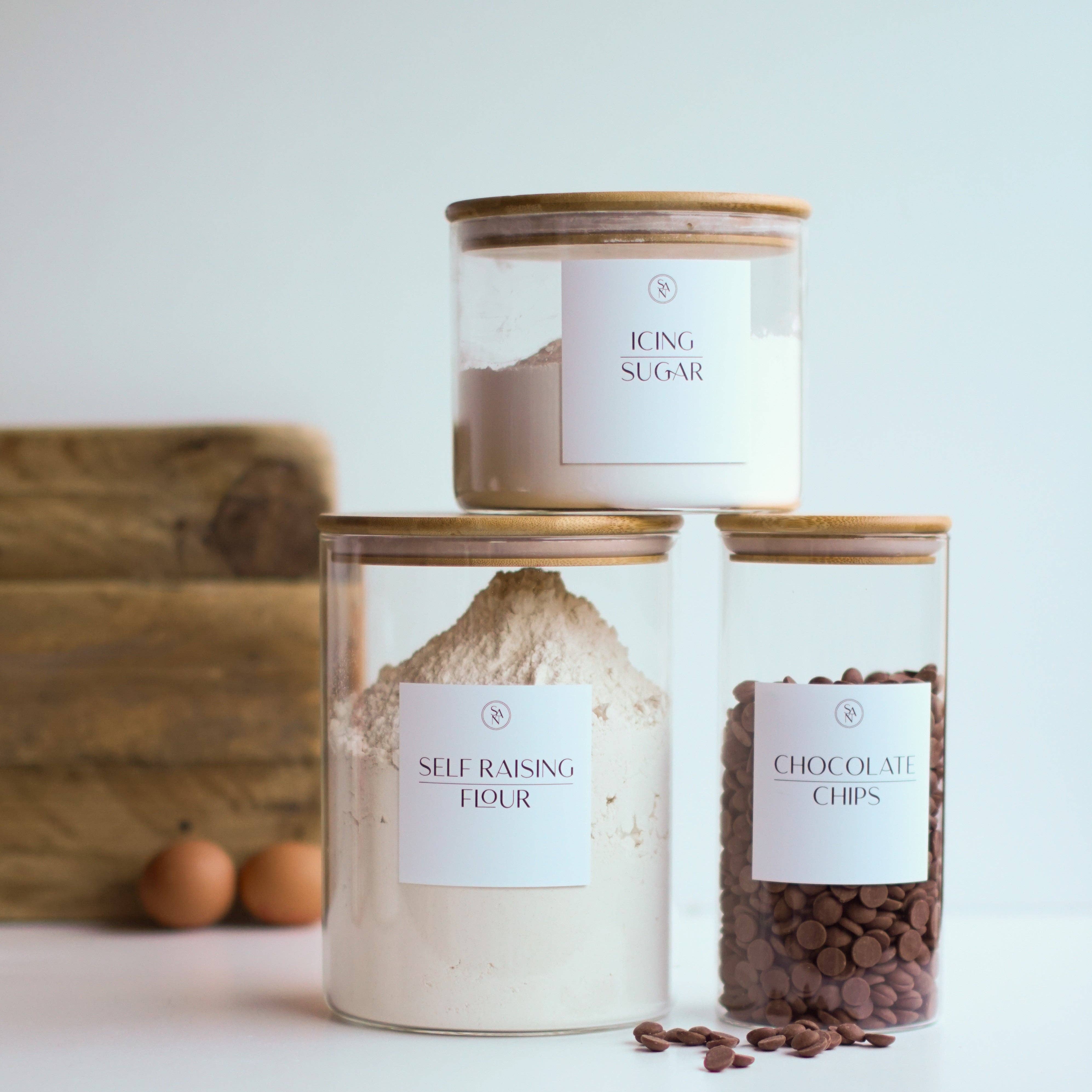 So At Nature – wholesale Jar – 3.2L Wide Mouth Glass Jar With Bamboo Lid Baking Pantry Storage Jar - So At Nature7