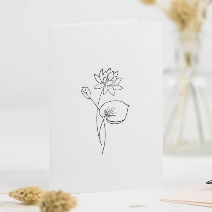 Juli/Waterlily Grußkarte für den Großhandel von Rubyblue Paper Co