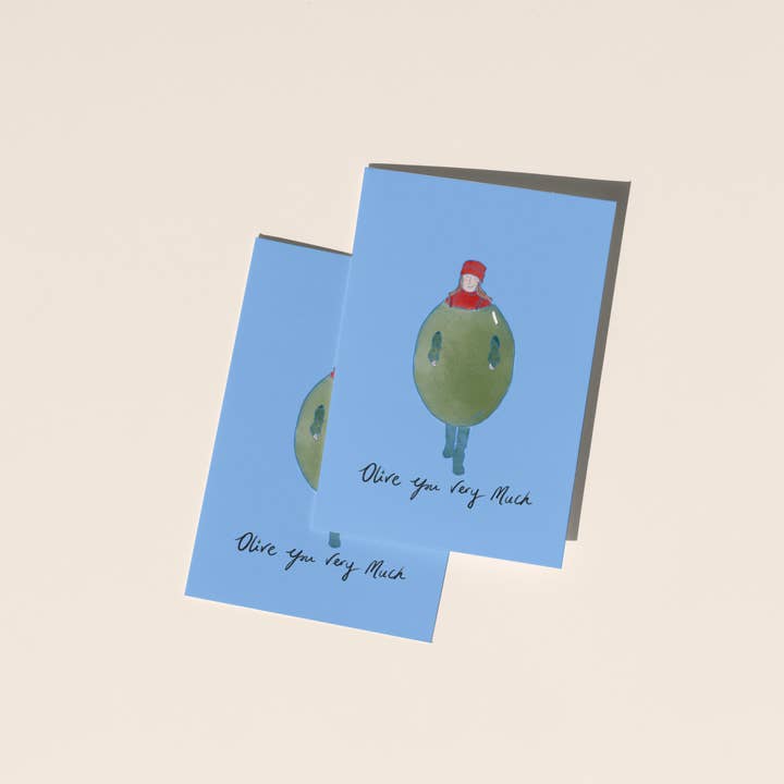 Olive You - Card for wholesale by Holly Bright Art
