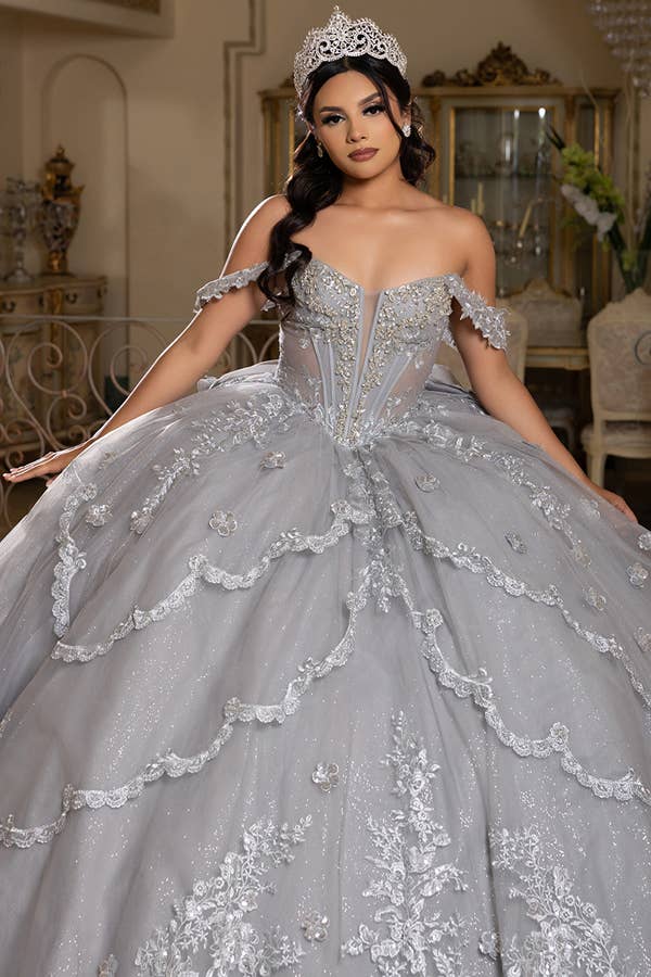 Babyfox Apparel - Wholesale Gown - Women's - Off the Shoulder Embellished Quinceanera Ball Gown14