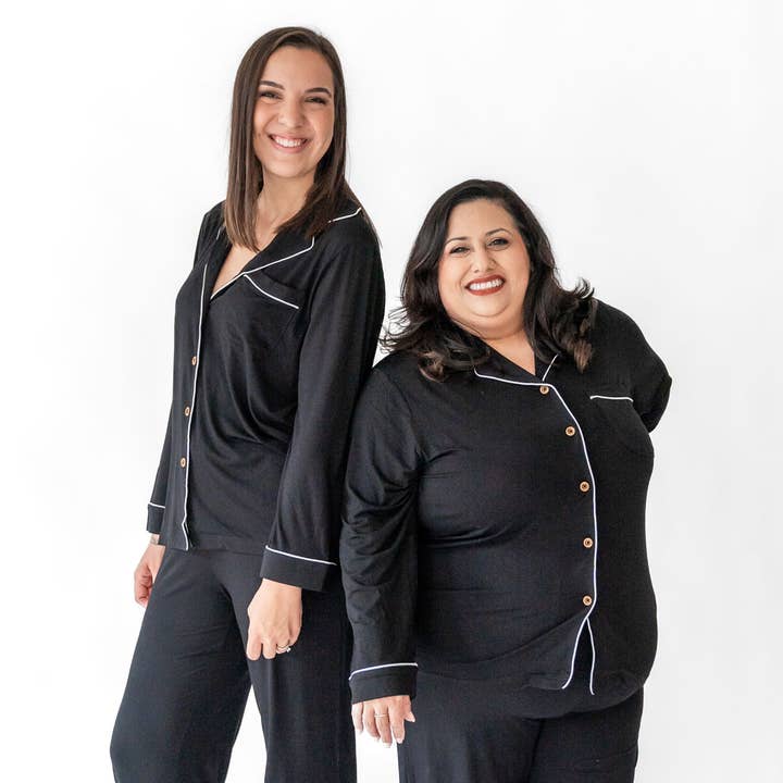 Laree + Co. - Wholesale Lounge Set - Women's - Allie Black Bamboo Women's Luxe Lounge Set2