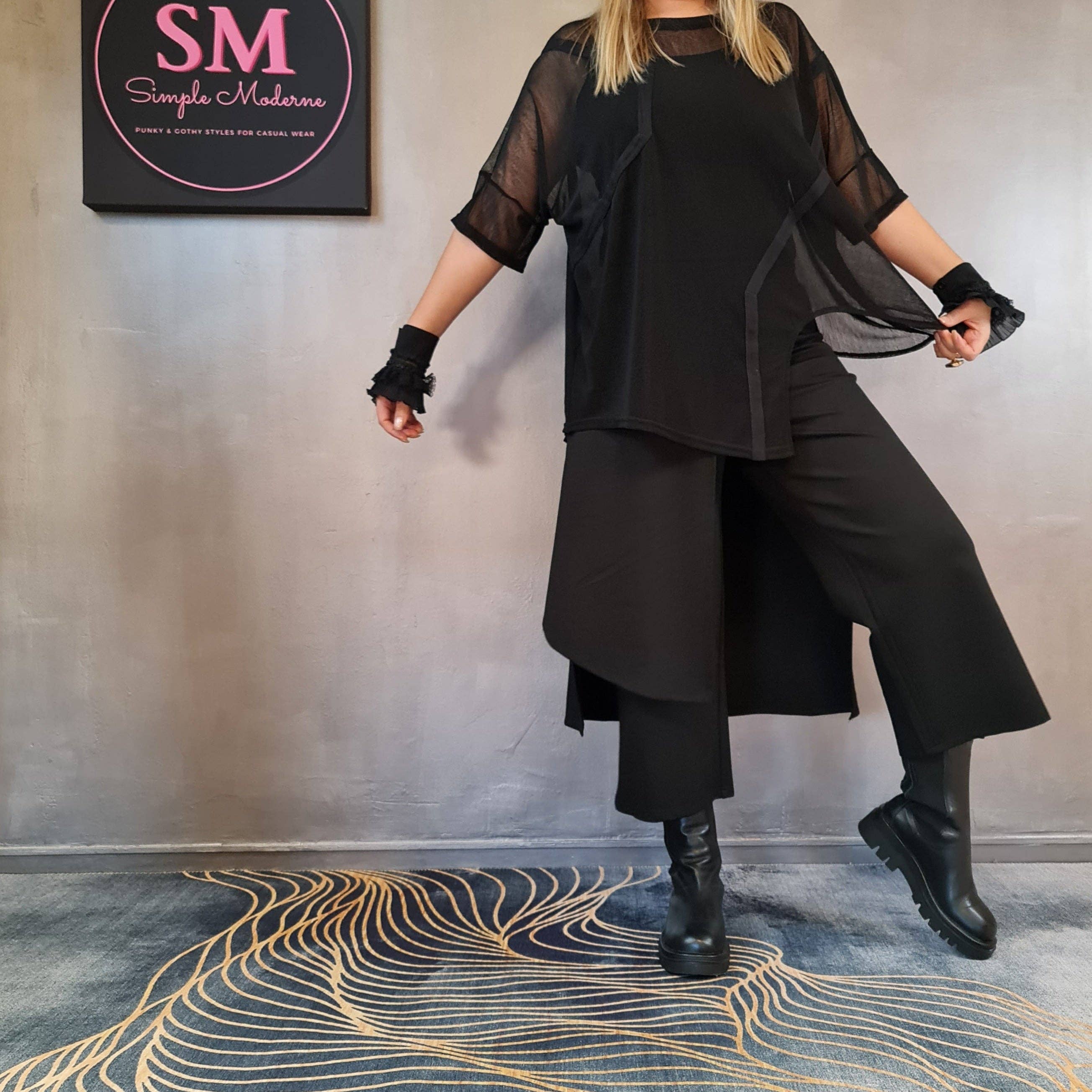 Simple Moderne – Großhandel T-Shirt – Damen – Simple Moderne Street Punk T-Shirt mit unregelmäßigem Design4
