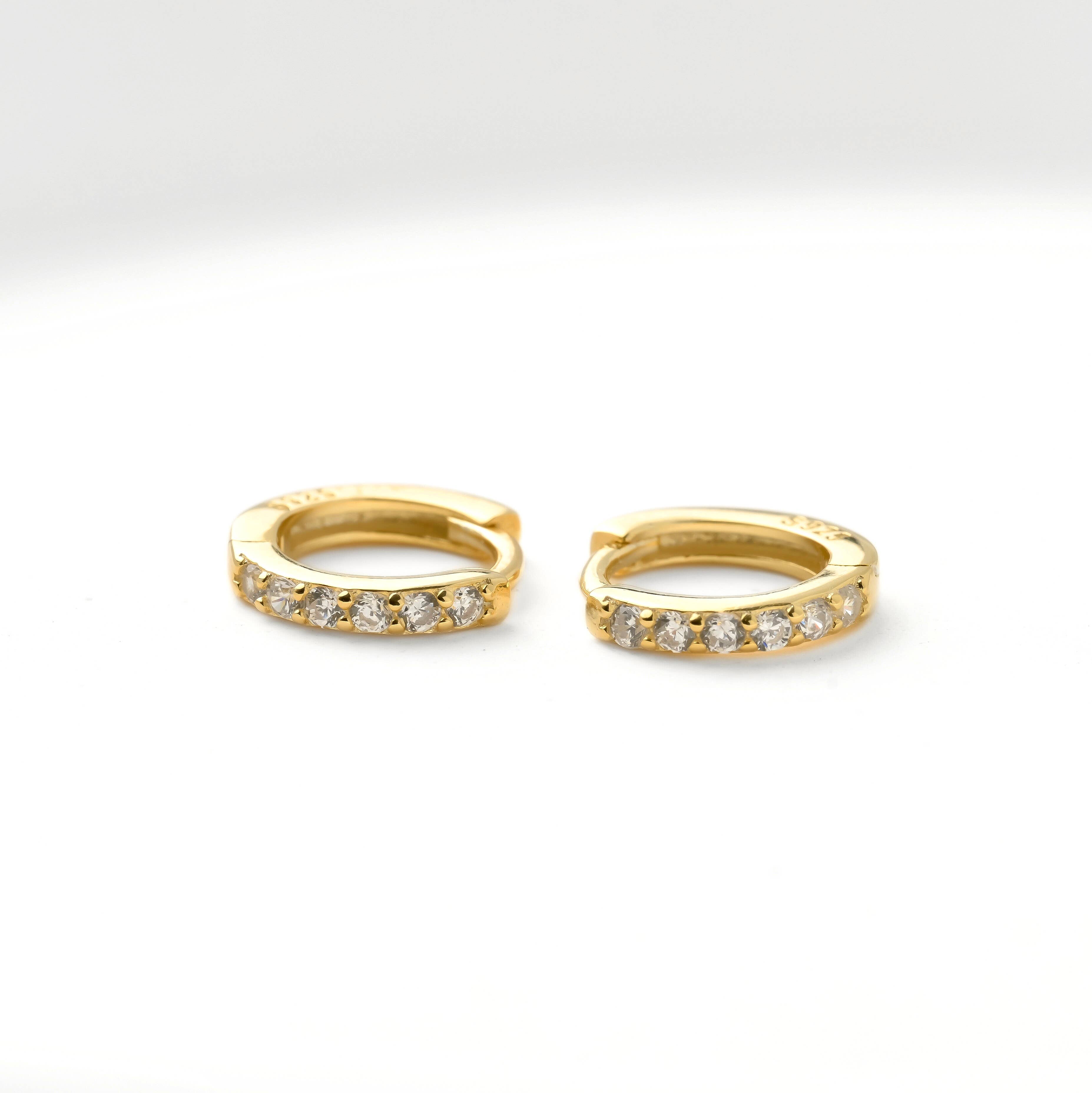 Blueyejewelry - Wholesale Hoop Earrings - Sterling Silver Clover Earring Set - Diamond Hoops 2