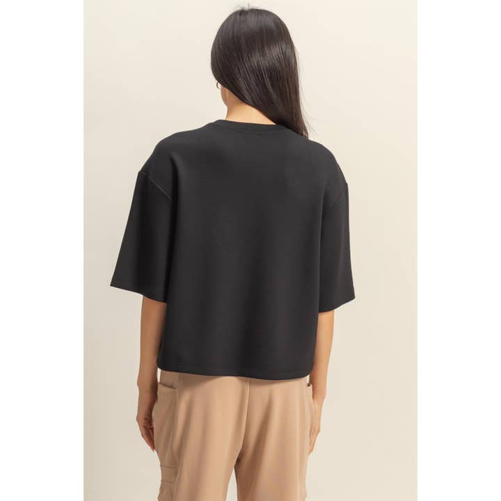Double Zero - Wholesale Shirt - Women's - Double Knit Drop Shoulder Basic Top14