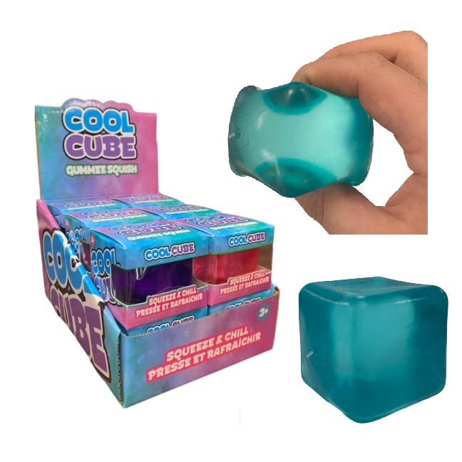 Cool Cube Gummee Squish - Assorted Colors for wholesale by Handee Products (HPC)