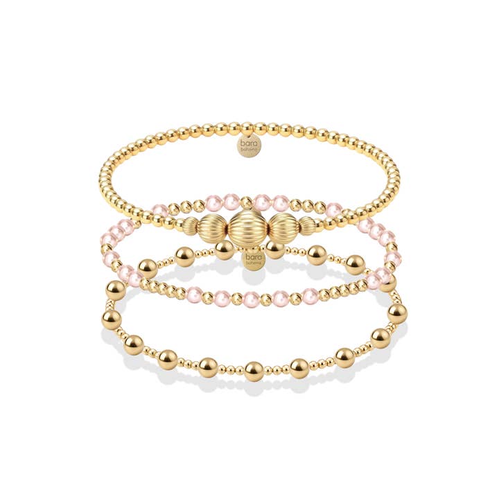 The Hamptons | Gold Filled Beaded Bracelet Stack for wholesale by bara boheme