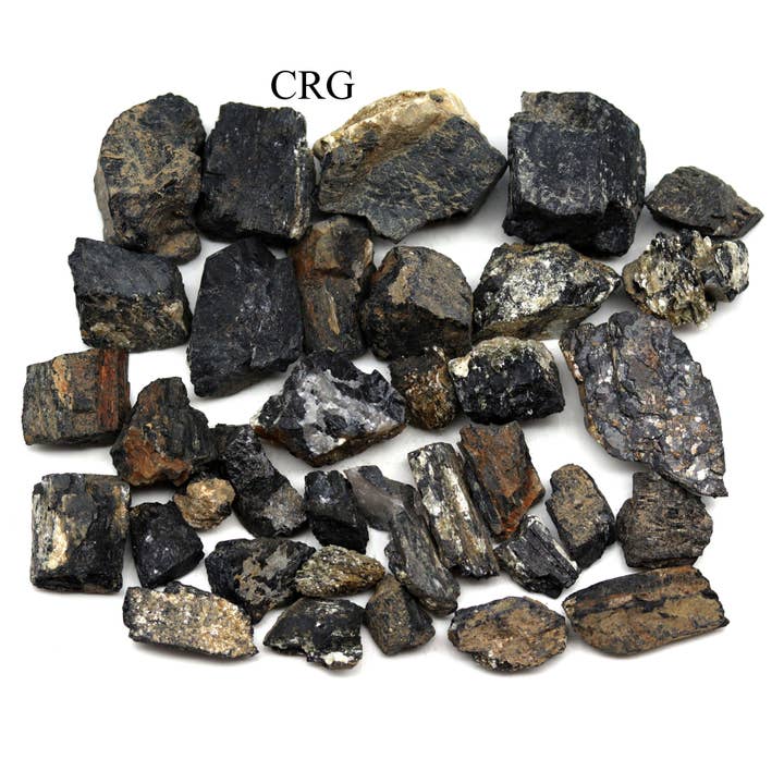 Crystal River Gems LLC – wholesale Spiritual stone/crystal – 1 KILO LOT - Black Tourmaline Rough Rock from India
