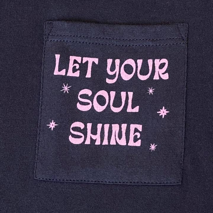 Sweet Soul - Wholesale Screen Printed T-Shirt - Kids - Let your soul shine side tie positive pocket hit tween