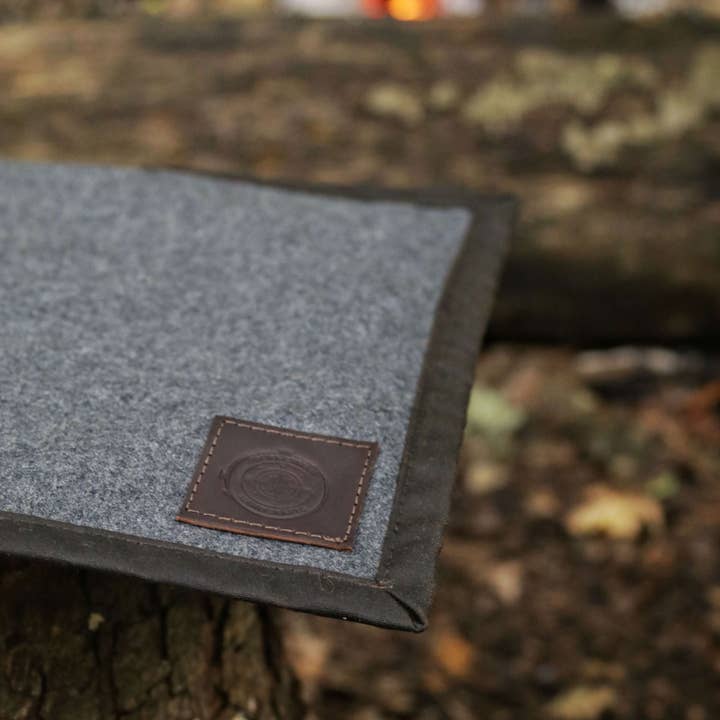 Wool & Wax Canvas Seat Pad for wholesale by Journeyman Handcraft