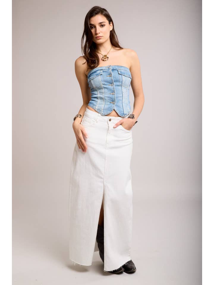 Jupe fendue avant blanc - Pauline for wholesale on Faire