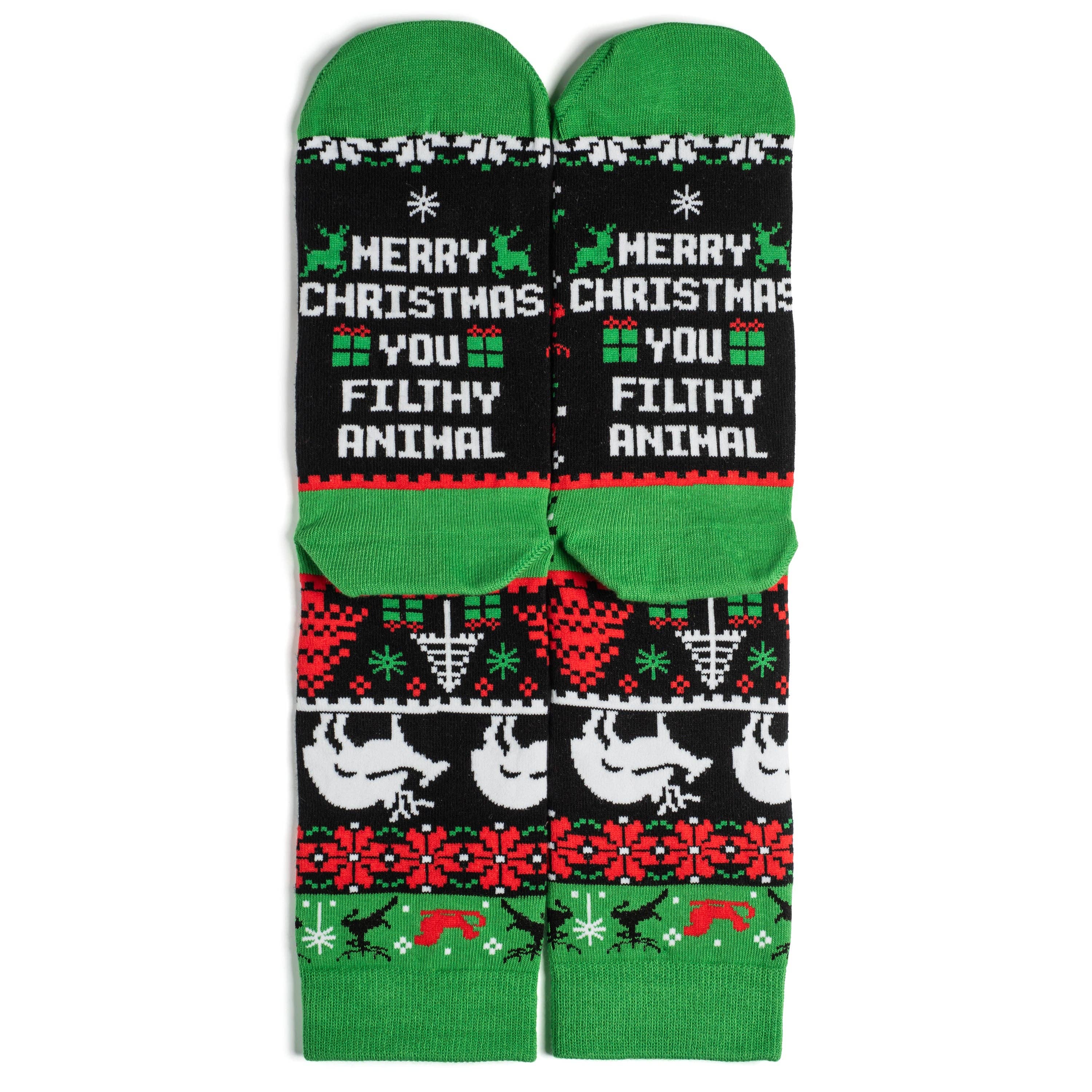 Lavley - Wholesale Socks - Unisex - Merry Christmas You Filthy Animal Socks3