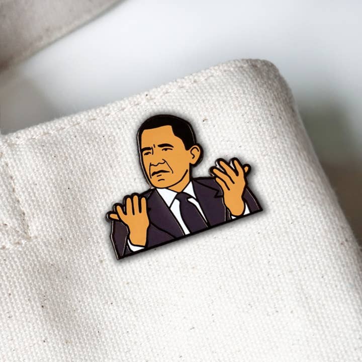 On Point Pins - Vendita all'ingrosso Spilla da bavero - Spilla smaltata del presidente Barack Obama WTF Meme