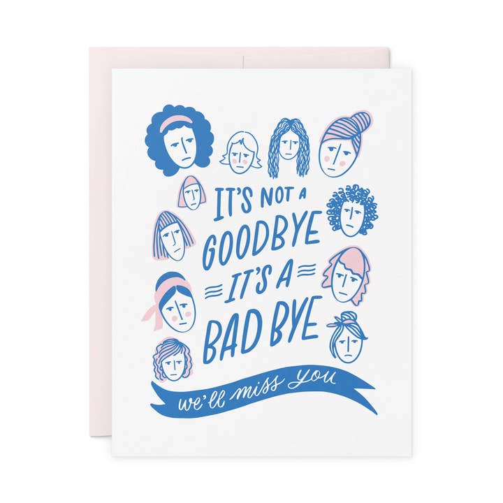 Friendly Fire Paper - Wholesale Sympathy Card - Bad Bye | Funny Farewell Letterpress Card2